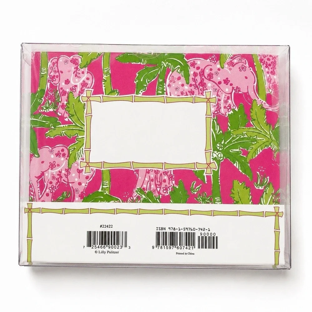 Vintage Lilly Pulitzer TABOO Pink Elephant Invitations Party Animals Rare (13)
